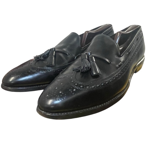 Allen Edmonds Men's Manchester 8507 Black Leather Wingtip Tassel Loafer Size 11B - Picture 5 of 11